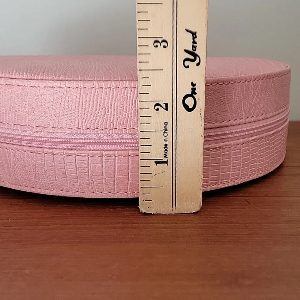 Pink Zip Around Travel Jewelry Storage Case - Picture 7 of 7